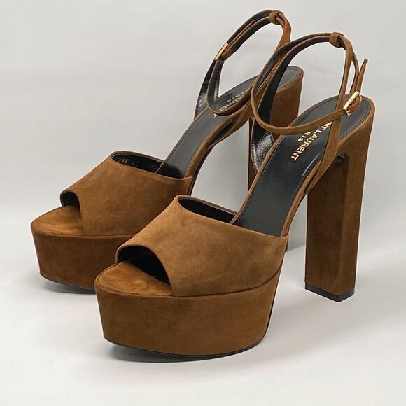 Saint Laurent Jodie Platform Sandals in Suede size 41 - Picture 5 of 14